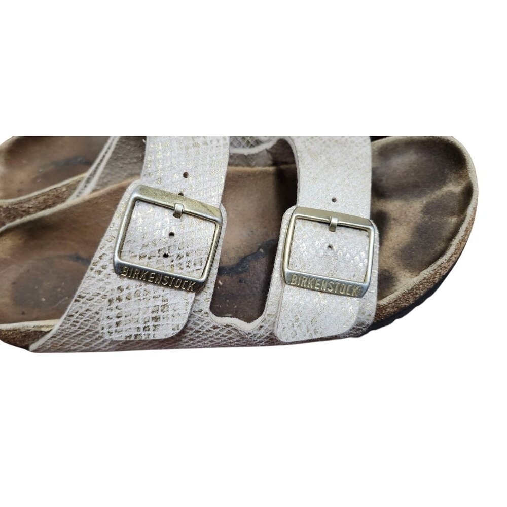 Birkenstock Arizona Schmal Shiny Python Eggshell … - image 8